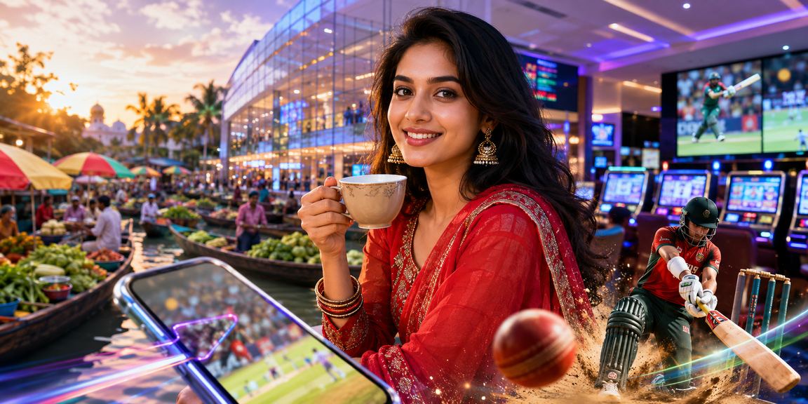 A mobile user watching live cricket betting in Barisal